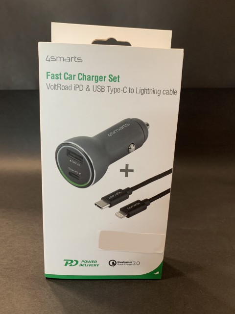 4smarts VoltRoad iPD Fast Car Charger Set – USB‑C PD + Lightning кабел MFi