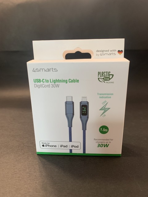 4smarts USB-C Kъм Lightning Kабел DigitCord 30W
