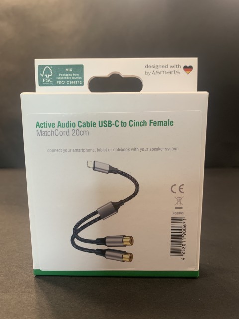 4Smarts Active Audio Кабел USB-C Към Chinch Female